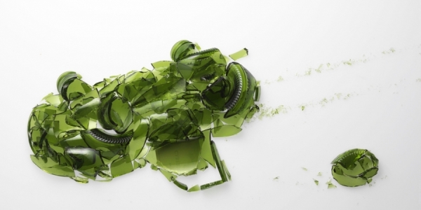 Photograph Andy Rudak Wine Bottle Crash Cadd on One Eyeland